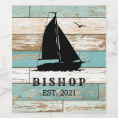 Rustikaler Ozean Weinetikett (Einzelnes Label)