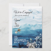 Rustikaler Ozean Wir sind Verlobte Engagement-Part Einladung (Vorderseite)