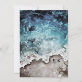 Rustikaler Ozean Wir sind Verlobte Engagement-Part Einladung (Rückseite)