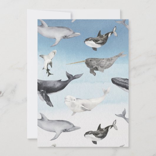 Rustikaler Ozeanwal Ahoy Es ist eine Baby-Dusche Einladung (Rückseite)