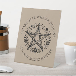 Rustikaler Pagan Wiccan Rustic Kraft Schmuckdesign Sockelschild