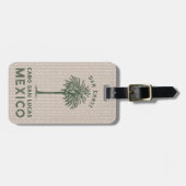 Rustikaler Palmenbaum Gepäckanhänger (Vorderseite horizontal)