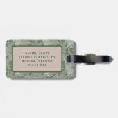 Rustikaler Palmenbaum Gepäckanhänger (Rückseite horizontal)