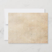 Rustikaler Palmenbaumstrand Hochzeit uAwg RSVP Karte (Rückseite)