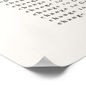 Rustikaler Pampasgras-Botanischer Hochzeitsplan Poster (Ecke)