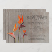 Rustikaler Paradiesvogel Brautparty-Einladungen Einladung (Vorne/Hinten)