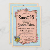 Rustikaler Party-Märchenland-Kaninchen-Tee des Einladung (Vorne/Hinten)