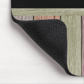 Rustikaler Pastellholzplank, benutzerdefinierbarer Mousepad (Ecke)