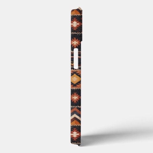 Rustikaler Patchwork-Kilim-Geometrie-Teppich Case-Mate iPhone Hülle (Rückseite / Rechts)