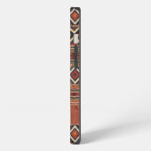Rustikaler Patchwork-Kilim-Geometrie-Teppich iPhone Hülle (Linke Seite)