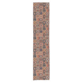 Rustikaler Patchwork-Kilim-Geometrie-Teppich Kurzer Tischläufer (Vorderseite)