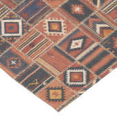 Rustikaler Patchwork-Kilim-Geometrie-Teppich Kurzer Tischläufer (Ecke)