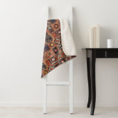 Rustikaler Patchwork-Kilim-Geometrie-Teppich Sherpadecke (Beispiel)