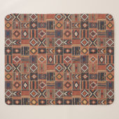 Rustikaler Patchwork-Kilim-Geometrie-Teppich Sherpadecke (Vorderseite (Horizontal))