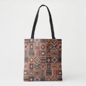 Rustikaler Patchwork-Kilim-Geometrie-Teppich Tasche (Vorderseite)