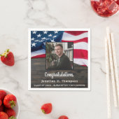 Rustikaler patriotischer amerikanischer Abschluss Serviette (Beispiel)