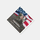 Rustikaler patriotischer amerikanischer Abschluss Serviette (Ecke)