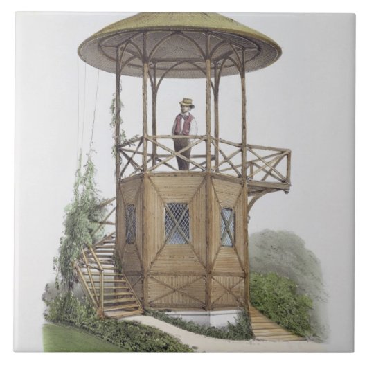 Rustikaler Pavillon bei Marcilly, 'von den Fliese (Vorderseite)