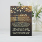 Rustikaler Pergamentbaum & Lichter Hochzeitsdetail Begleitkarte (Stehend Vorderseite)