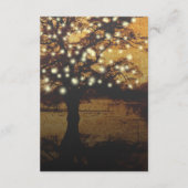 Rustikaler Pergamentbaum & Lichter Hochzeitsdetail Begleitkarte (Rückseite)