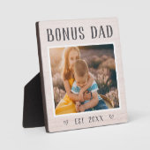 Rustikaler Personalisiert Bonus Vater Stepfather F Fotoplatte (Vorderseite)