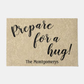 Rustikaler Personalisierter Name Spaß bereitet sic Fußmatte (Vorderseite)