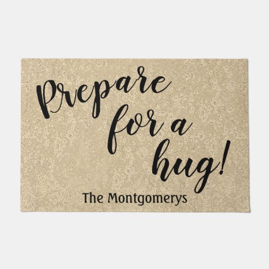 Rustikaler Personalisierter Name Spaß bereitet sic Fußmatte (Vorderseite)