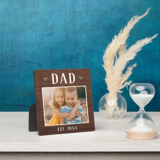 Rustikaler Personalisierter Vater Fotoplatte (InSitu)