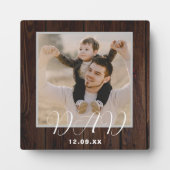 Rustikaler Personalisierter Vater Plaque Fotoplatte (Vorderseite)