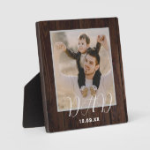Rustikaler Personalisierter Vater Plaque Fotoplatte (Vorderseite)
