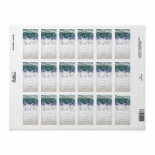 Rustikaler Pfauenschiff Rustikaler Luxe Gefallen L Adressaufkleber (Vorne)