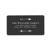 Rustikaler Pfeil Adressaufkleber (Vorne)