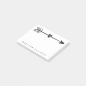 Rustikaler Pfeil-personalisierte klebrige Post-it Klebezettel (angewinkelt)