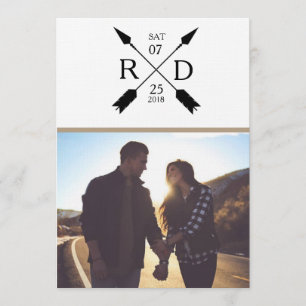 Rustikaler Pfeil   SAVE THE DATE   Hochzeit von Fo