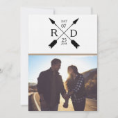 Rustikaler Pfeil | SAVE THE DATE | Hochzeit von Fo (Vorderseite)