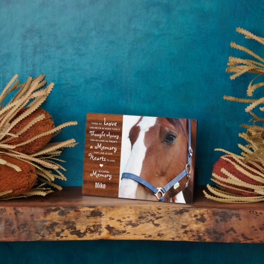 Rustikaler Pferdegedankenwahrer Fotoplatte (Seite)