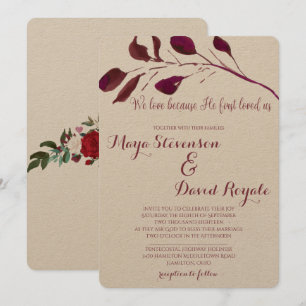 Rustikaler Pflaumen   Wir Liebe, weil er uns zum e Einladung