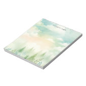 Rustikaler Piefernwald Personalisiert Notizblock (Rotiert)