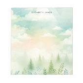 Rustikaler Piefernwald Personalisiert Notizblock (Vorderseite)