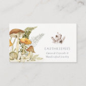 Rustikaler Pilz-Fern-Foliage Kristallherbst Visitenkarte (Vorderseite)