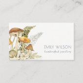 Rustikaler Pilzsaal im Fern-Folio Aquarellfarben H Visitenkarte (Vorderseite)
