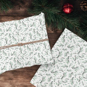 Rustikaler Pine Branch Pattern Urlaub Geschenkpapier Set