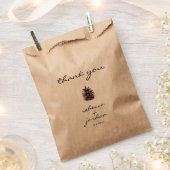 Rustikaler Pine Cone Danke, dass du Bags geschenkt Geschenktütchen (Ausgeschnitten)