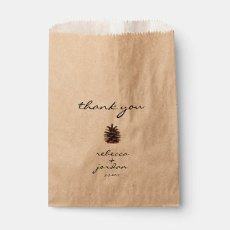 Rustikaler Pine Cone Danke, dass du Bags geschenkt Geschenktütchen
