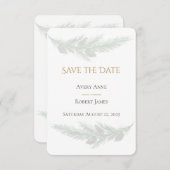 Rustikaler Pine Wasserfarbe Save the Date (Vorne/Hinten)