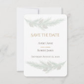 Rustikaler Pine Wasserfarbe Save the Date (Vorderseite)