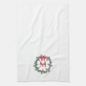 Rustikaler Pinecone | Bauble Christmas Wreath Mono Geschirrtuch (Vertikal)