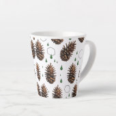 Rustikaler Pinecone Kleine Latte Tasse | Waldurlau (Rechte Ecke)