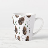 Rustikaler Pinecone Kleine Latte Tasse | Waldurlau (Rechts)