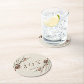 Rustikaler Pinecone kundenspezifischer Runder Pappuntersetzer (Vor Ort)